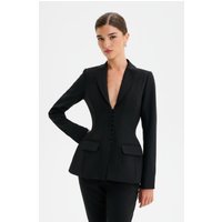 Lavish Alice LEA Structured Corset Blazer in Black S