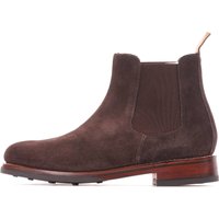 Grenson Warren Suede Chelsea Boots - Chocolate .