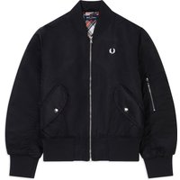 Fred Perry Womens Cropped MA Bomber Jacket - Black