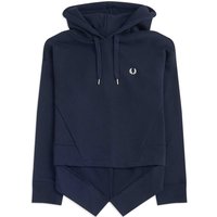 Fred Perry Womens Fishtail Hooded Sweatshirt - Navy Dress Size