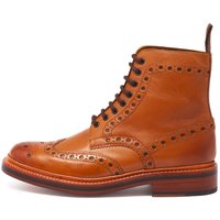 Grenson Fred Calf Brogue Boots - Tan .