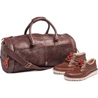 Pod Originals x Stuarts London Holdall Bag - Chocolate Leather One Size