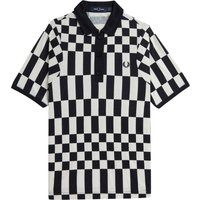 Fred Perry Chequerboard Polo Shirt - Black Dress Size