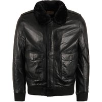 Real Hoxton G Aviator Flight Leather Jacket - Black