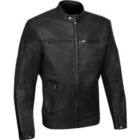 Venti Mens Ignition Leather Motorcycle Jacket Black