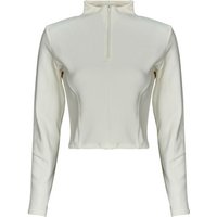 Converse HALF-ZIP MOCK NECK LONG SLEEVE TOP women's Blouse in White