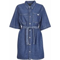 Calvin Klein Jeans LINEN BOXY BELTED SHIRT DRESS women's Dress in Marine