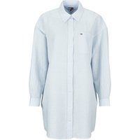 Tommy Jeans TJW LINEN SHIRT DRESS EXT women's Dress in Blue