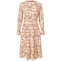 Enorsia Viscose Long Sleeve Midi Dress women's Long Dress in Brown