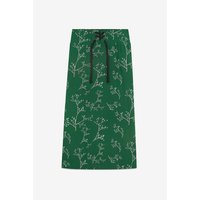 Enorsia High Waist Lace Up A-Line Midi Skirt women's Midi Skirts in Green