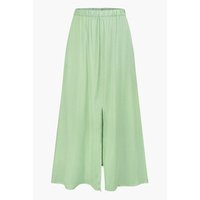 Enorsia A-Line Maxi Skirt with Front Slit women's Long skirts in Green