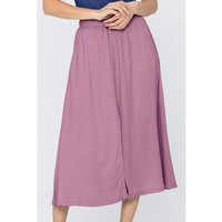 Enorsia A-Line Maxi Skirt with Front Slit women's Midi Skirts in Pink