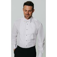 Wing Collar Marcella Front White Dress Shirt