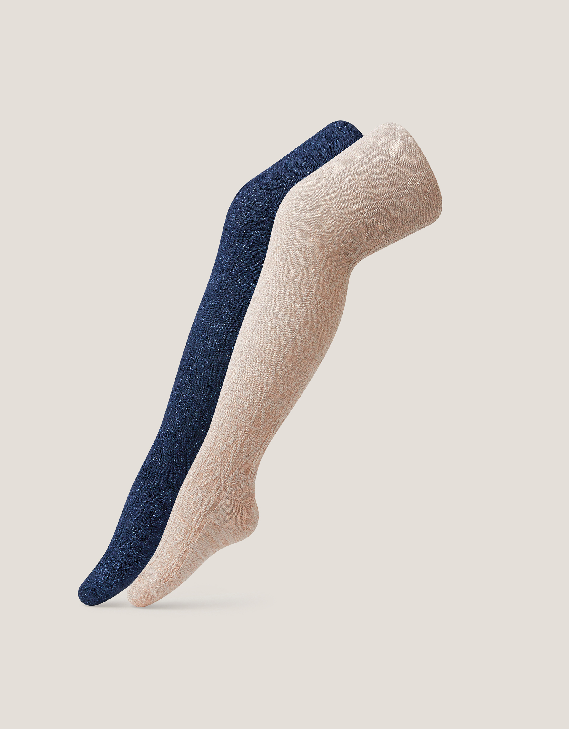 -Pack Cable Heart Tights Multi