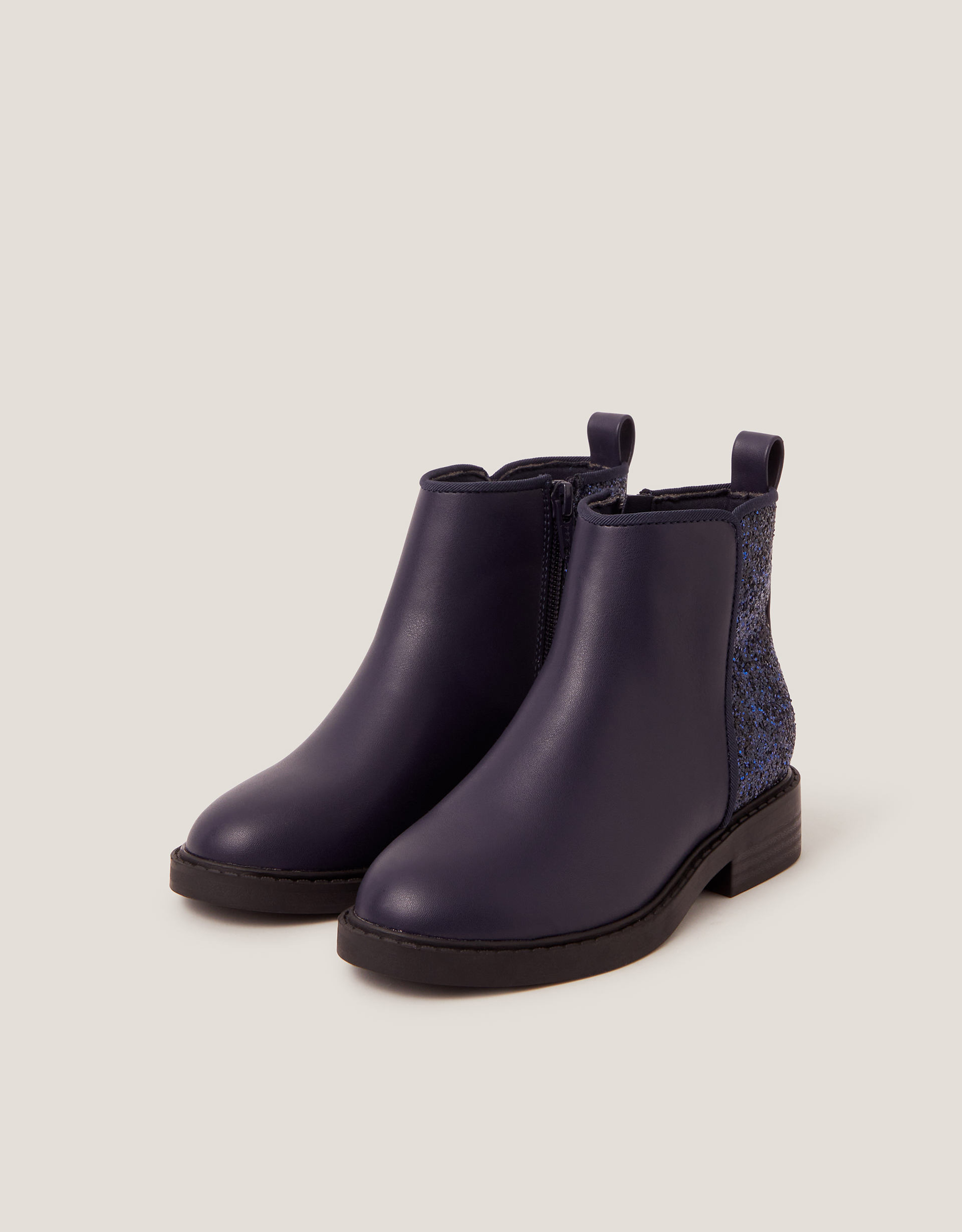 Glitter Ankle Boots Blue