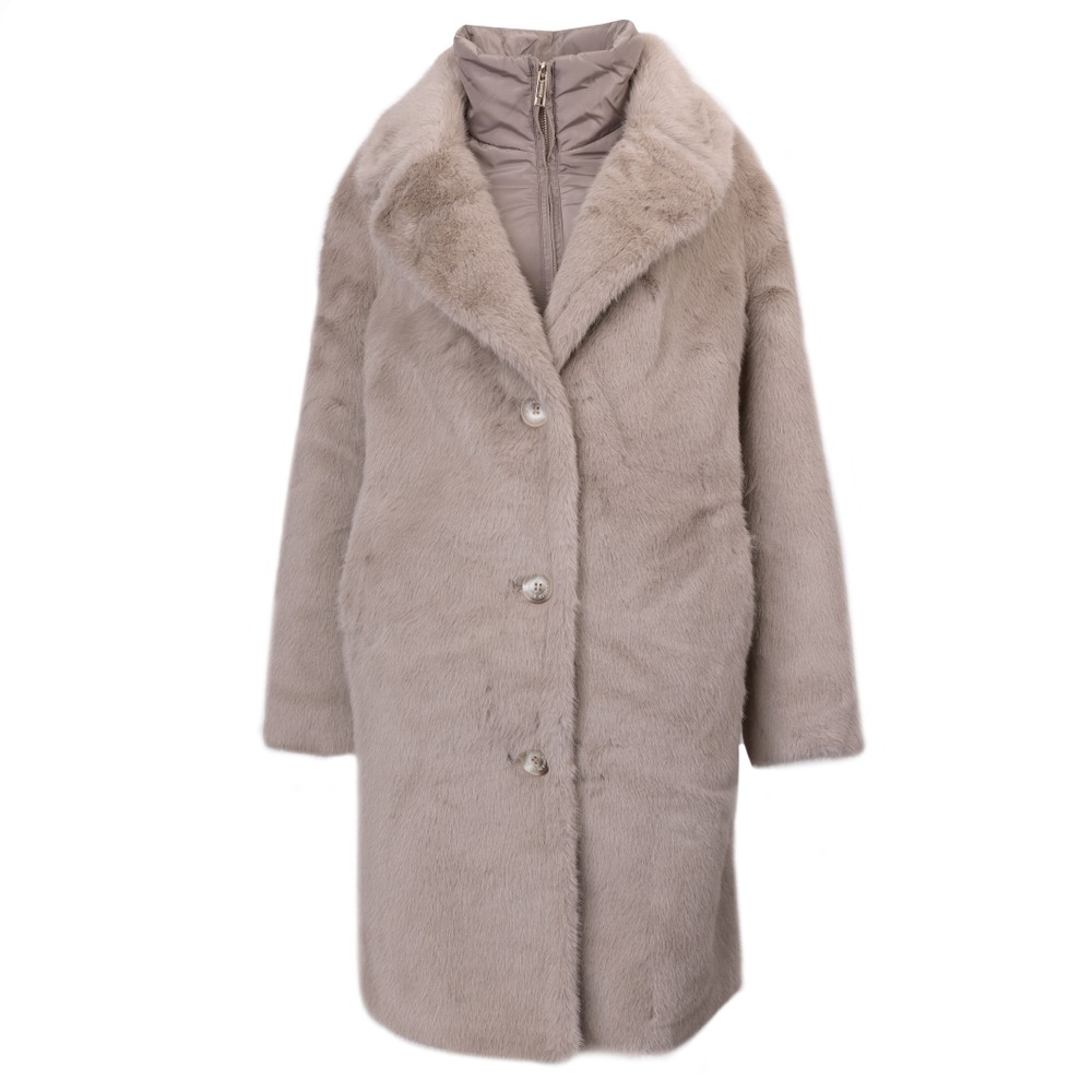 Geesje Single Breasted Faux Fur Coat