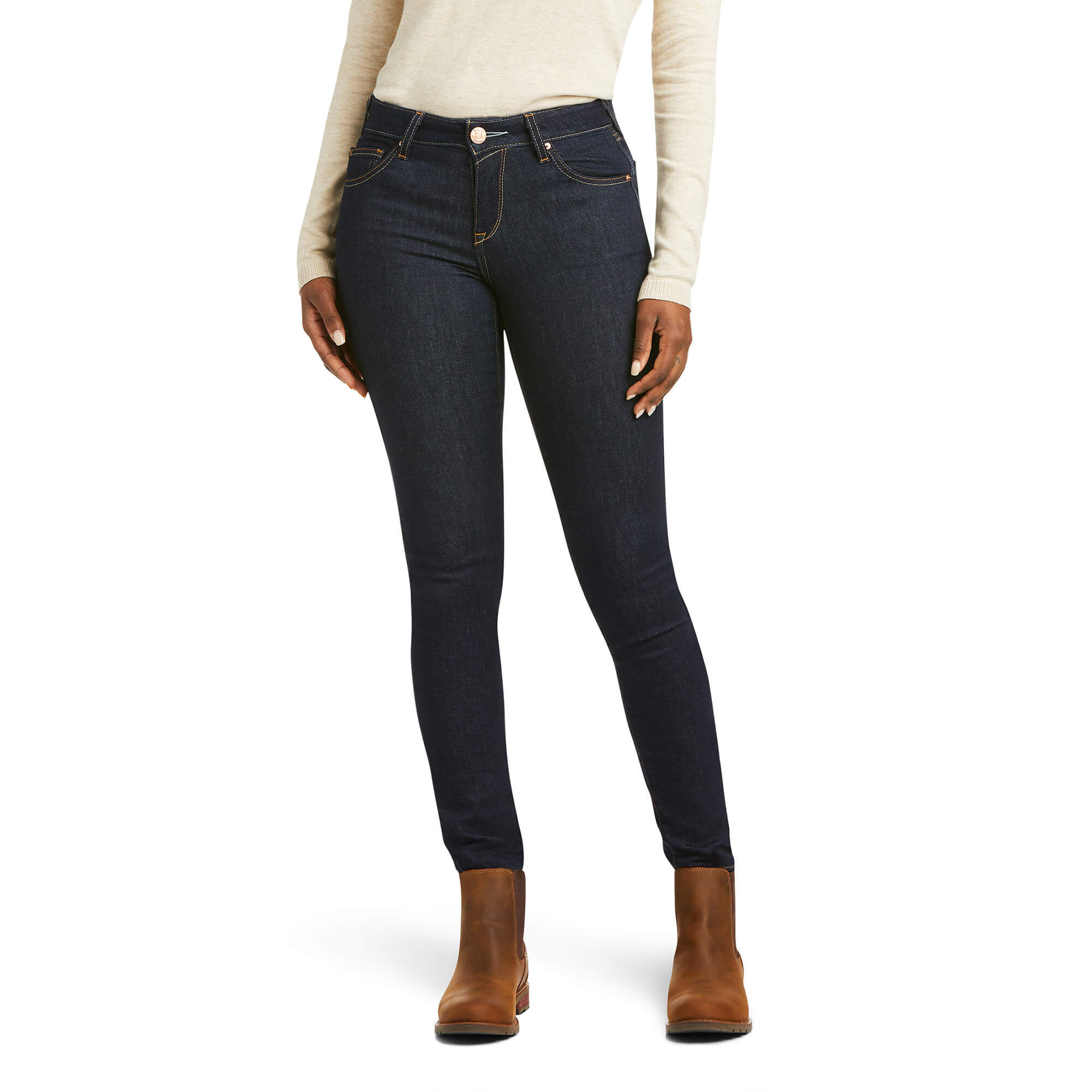 Women's Ultra Stretch Perfect Rise Sidewinder Skinny Jeans in Rinse Cotton, Size , by Ariat