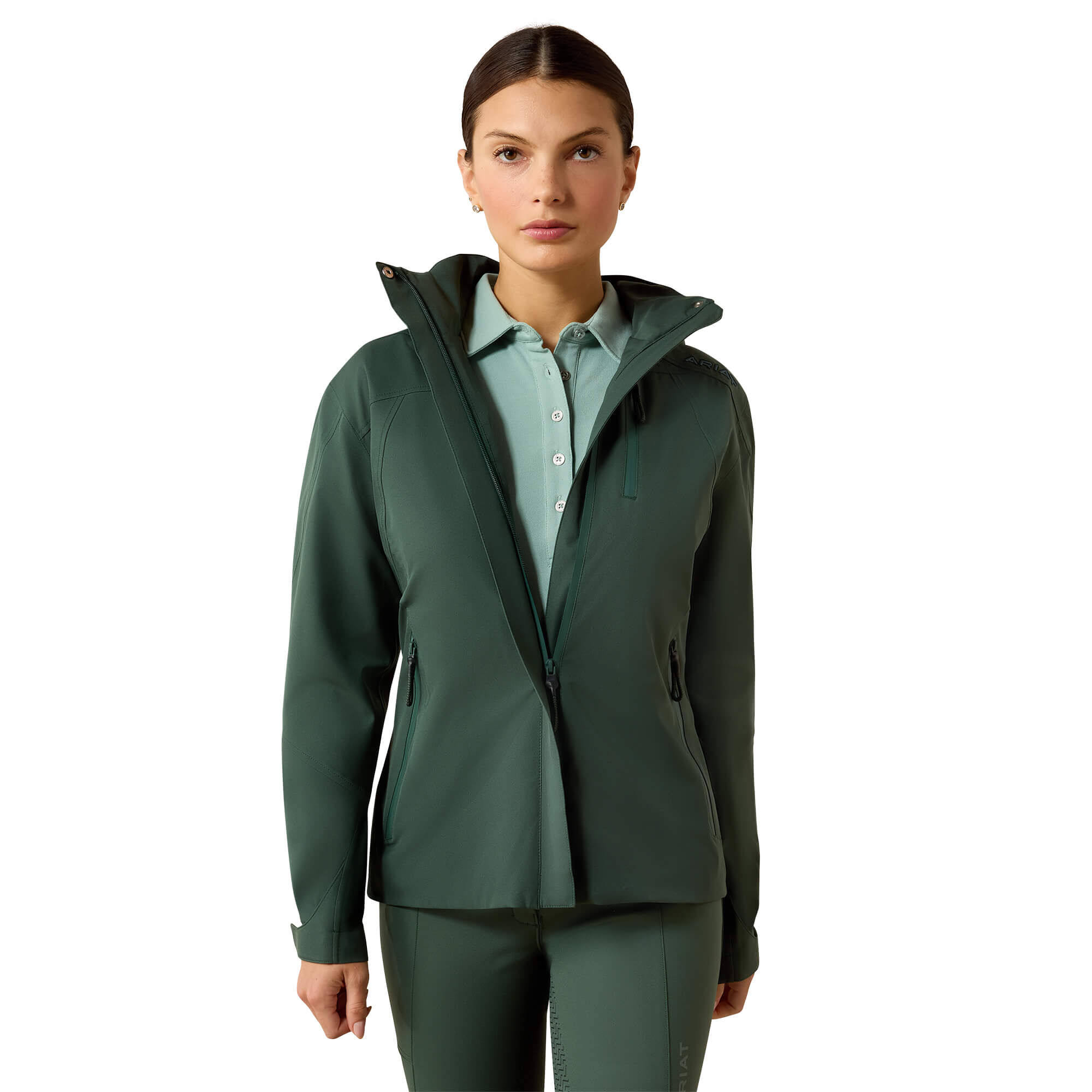 Women's Coastal Waterproof Jacket Long Sleeve in Monstera, Size Small, by Ariat