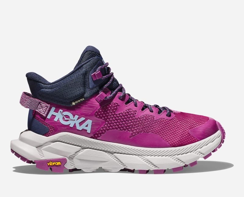 HOKA Women's Trail Code GORE-TEX Shoes in BeautyberryHarbor Mist, Size