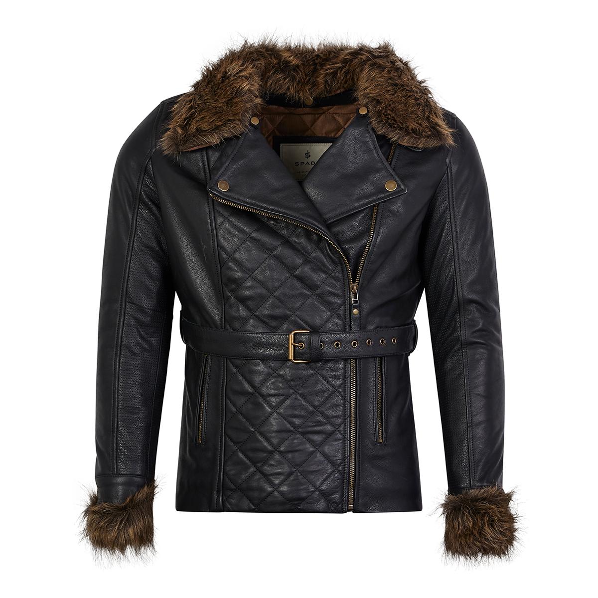 Spada Lancer Leather CE Ladies Jacket Black -
