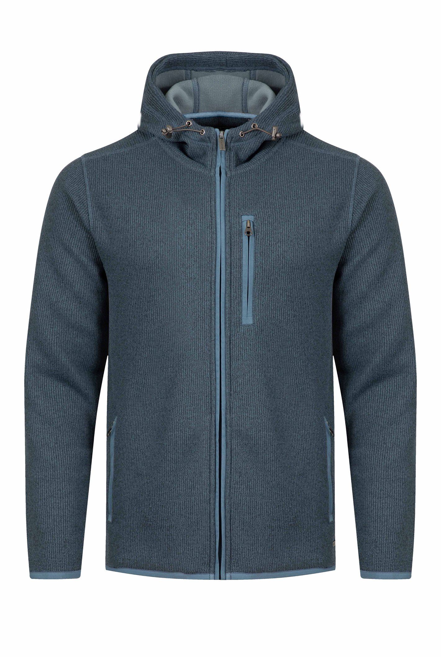 Weird Fish Lockie Full Zip Bonded Fleece Hoodie Blue Mirage Size