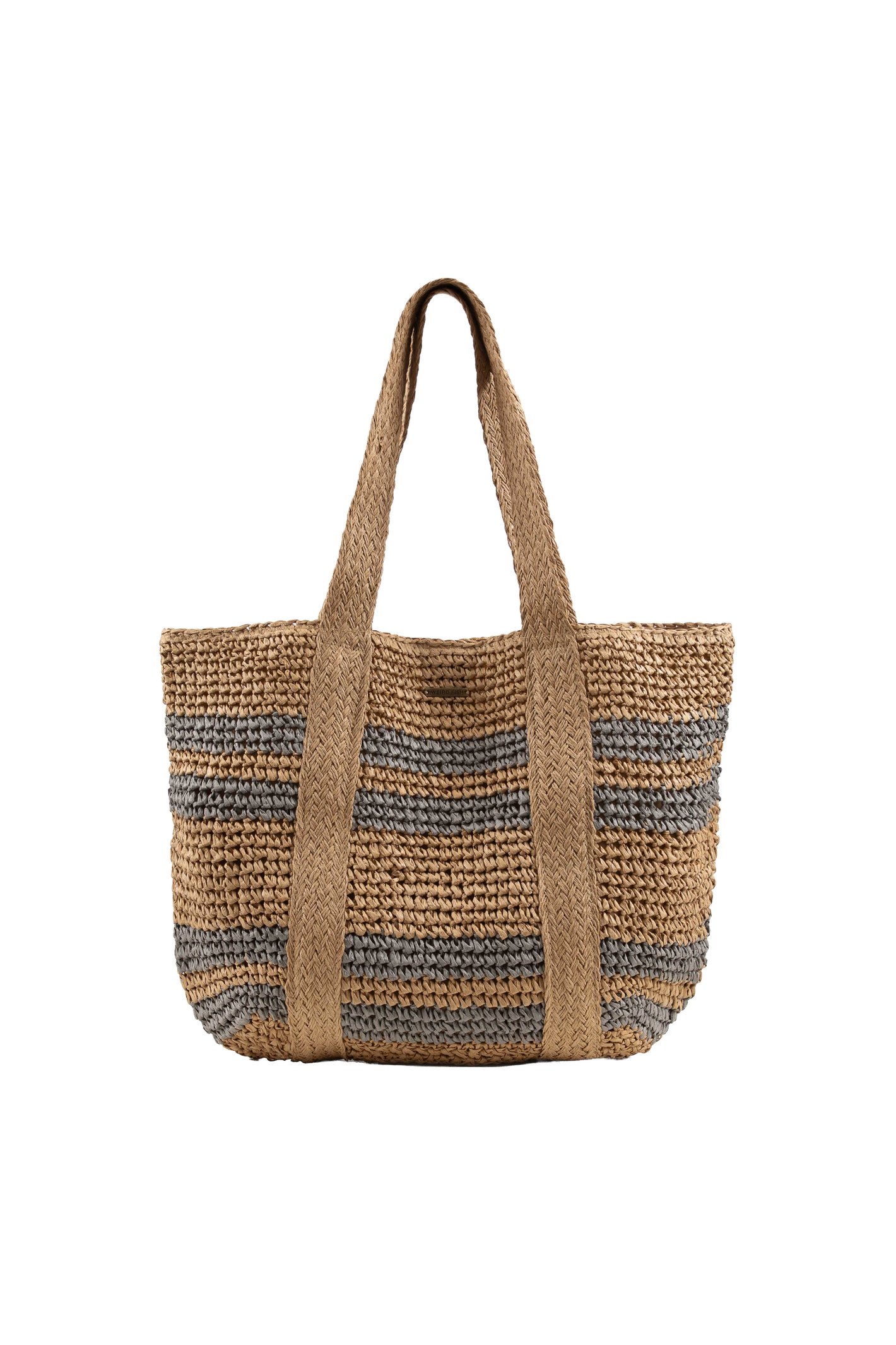 Weird Fish Elver Raffia Tote Bag Natural Size ONE
