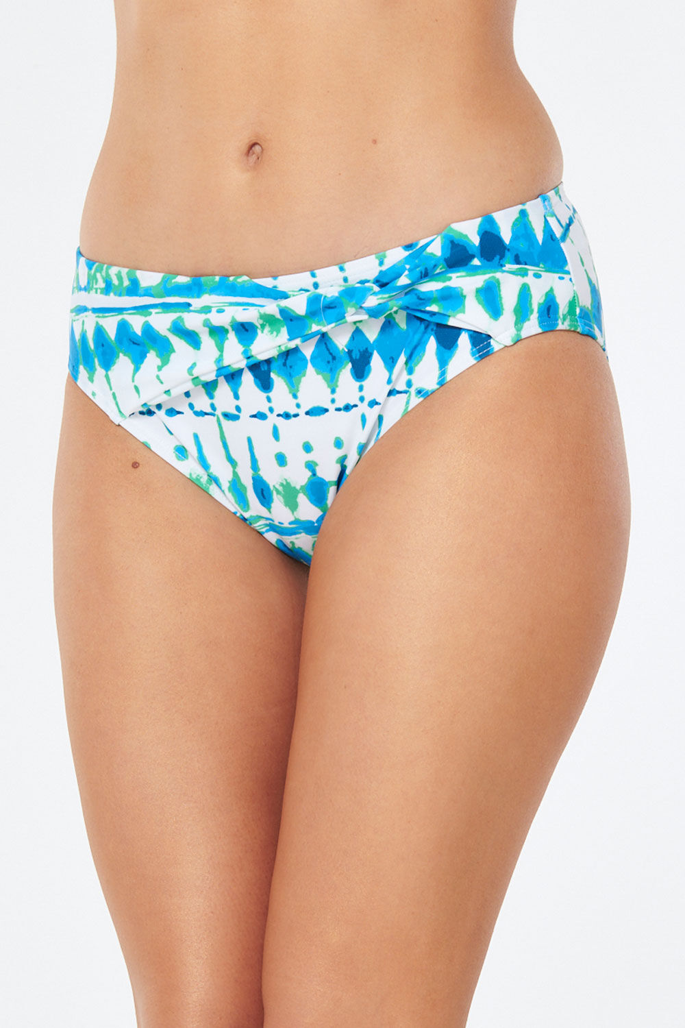Bonmarche Tie Dye Bikini Brief - Green - Size