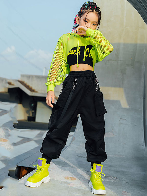 Jazz Dance Costumes Kid's Hip Hop Top Pants Waistcoat -Piece Set Dancing Wear