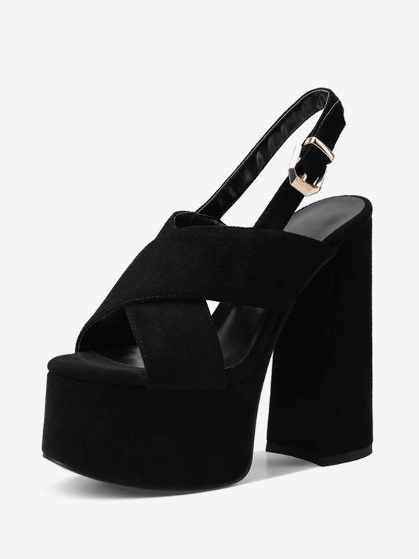 Women Sexy Sandals Uede Leather Open Toe . Slingback Sandal Shoes
