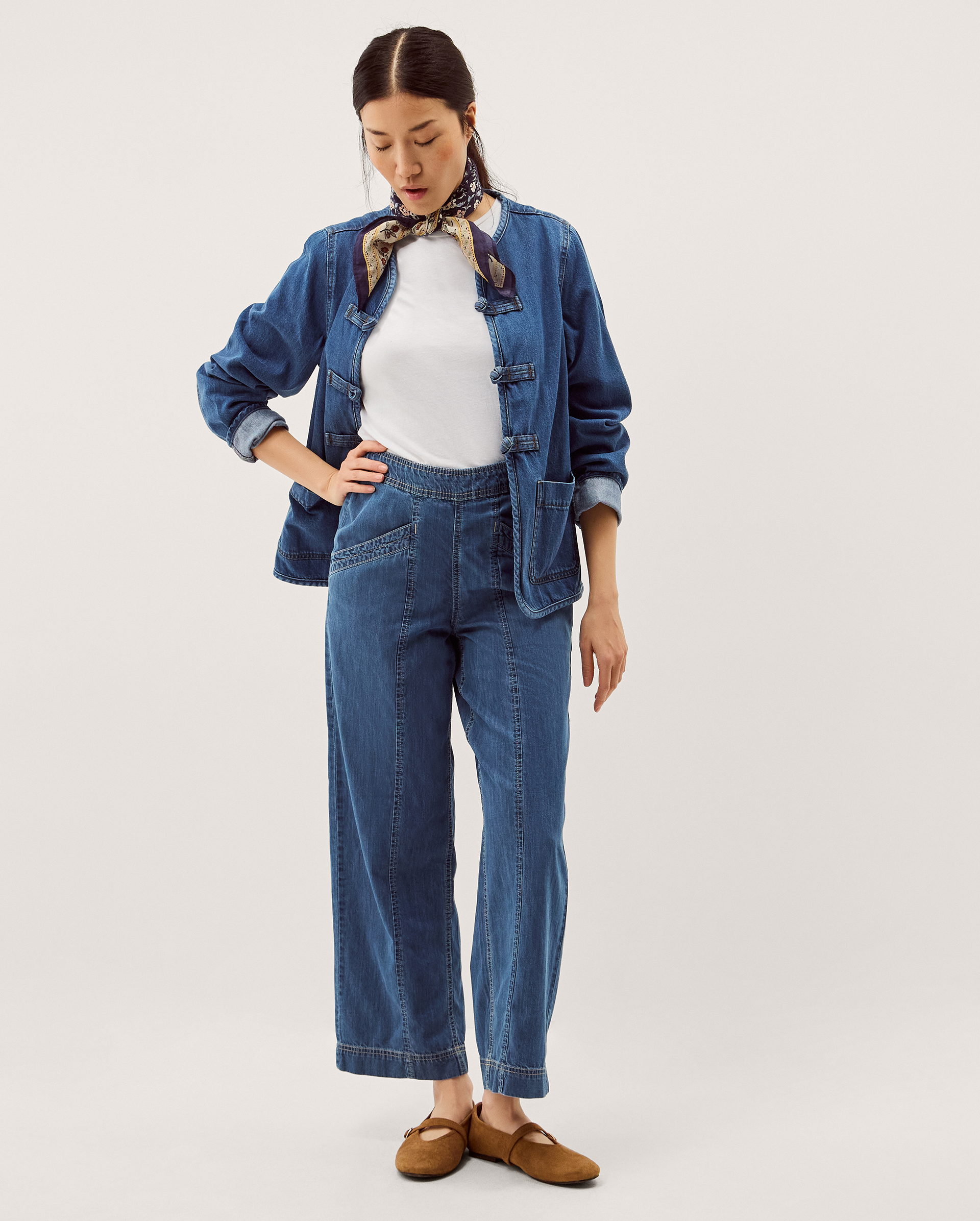 Harper Regular Wide Leg Jeans Blue