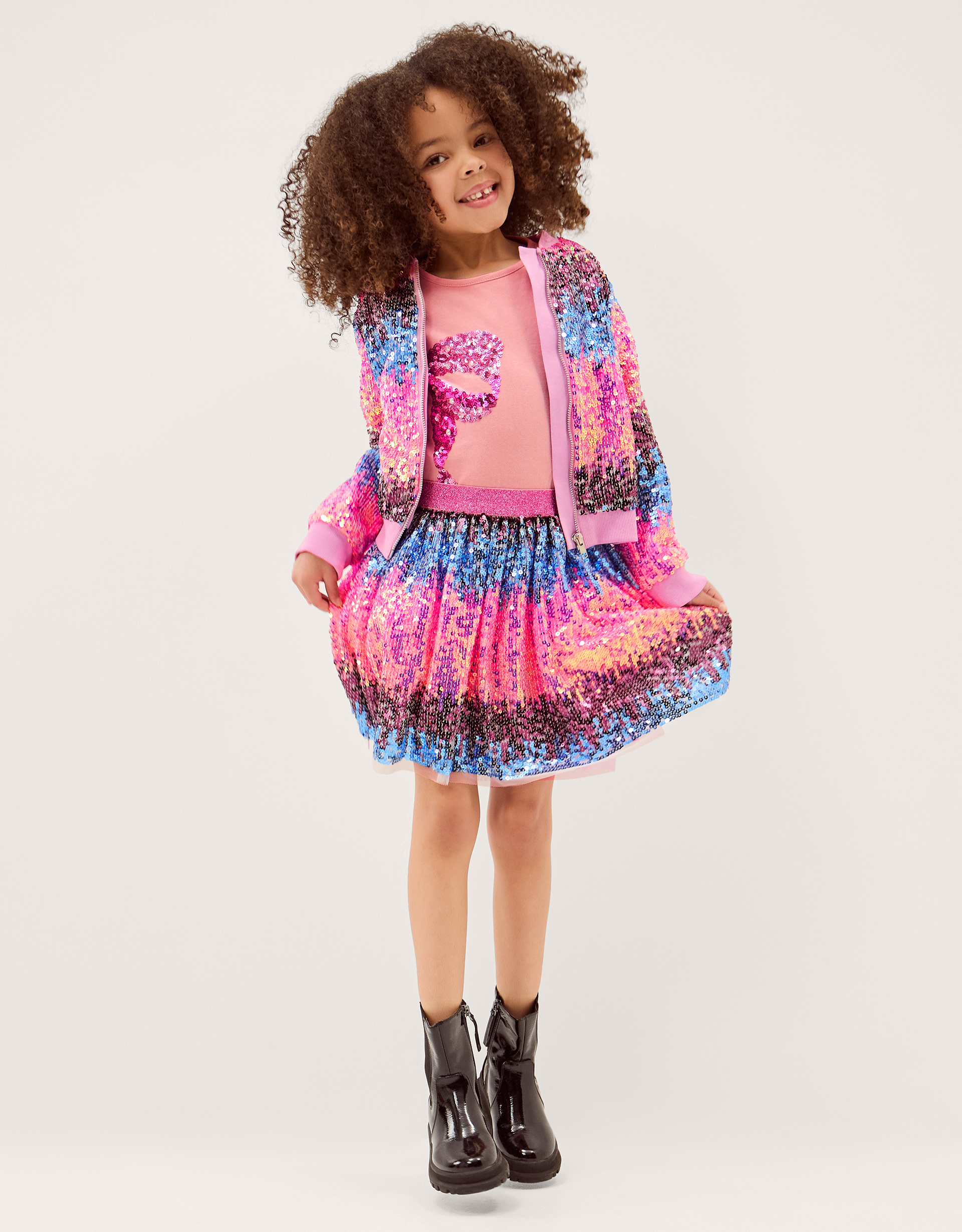 Ombré Sequin Skirt Multi