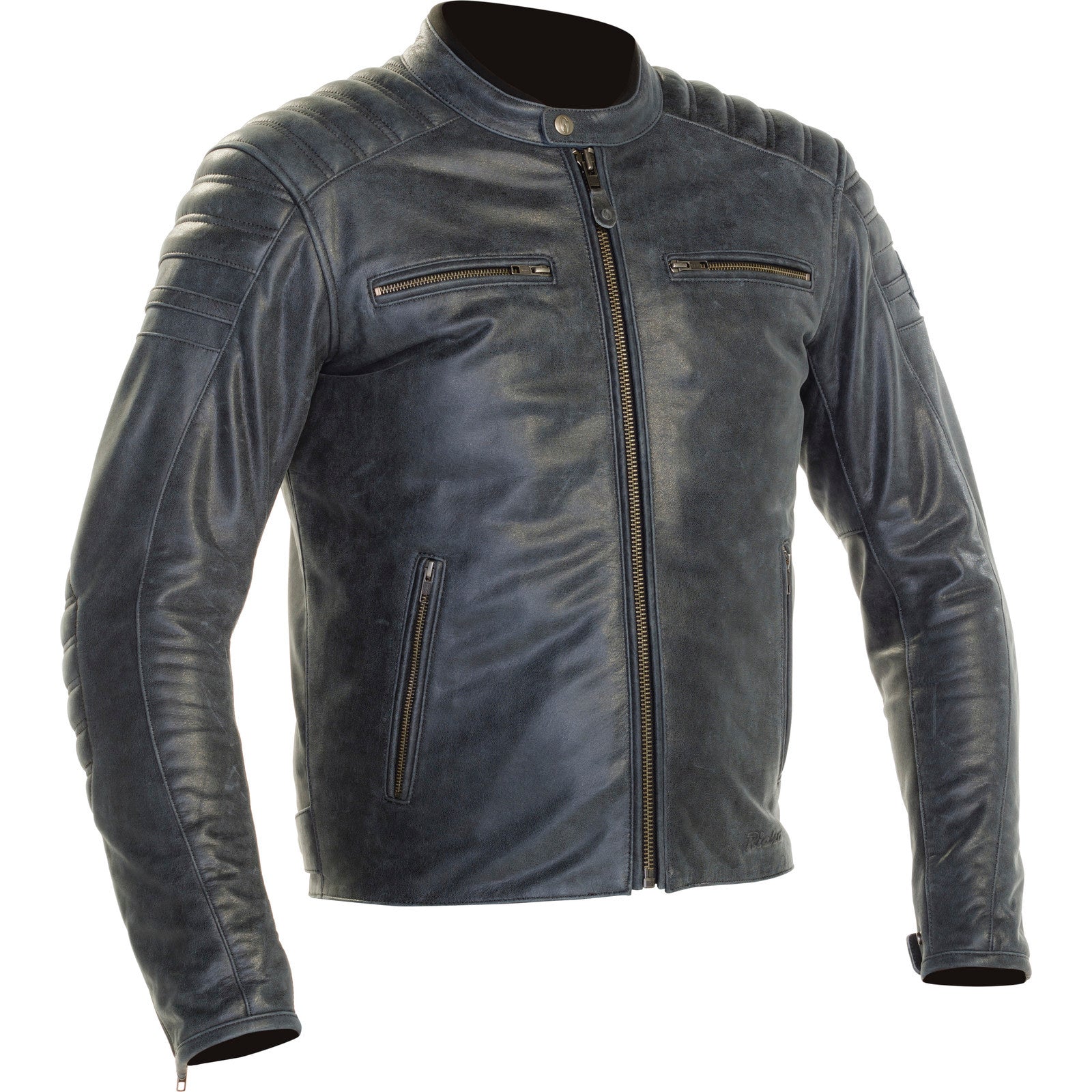 Richa Daytona Leather Motorcycle Jacket - Grey Brown " |