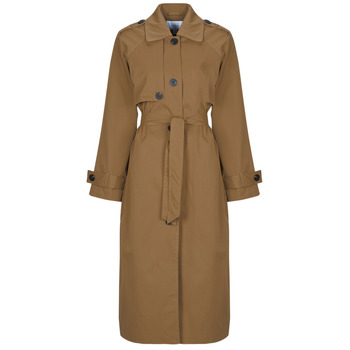 Vila VIEMELIE women's Trench Coat in Brown