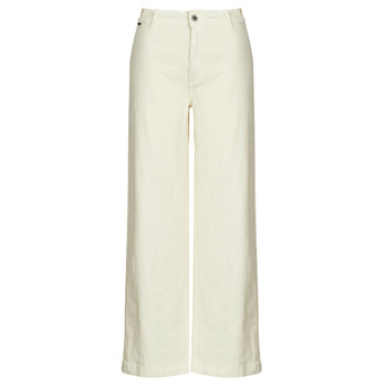 Pepe jeans HIGH RISE WIDE CROP TANIA women's Wide-leg trousers in Beige