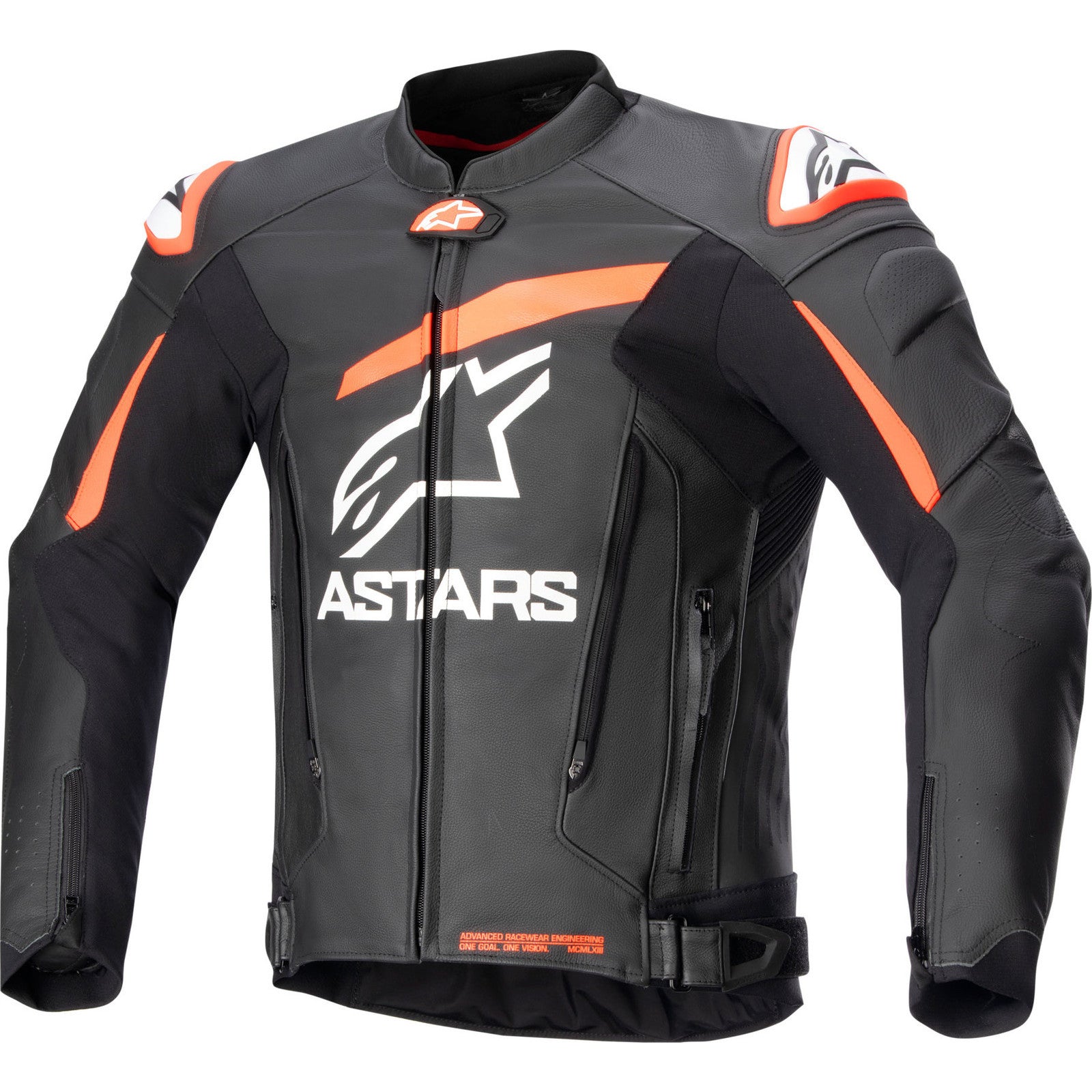 Alpinestars GP Plus V Leather Motorcycle Jacket - Black Red Fluo White - " |