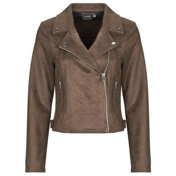 Vero Moda VMJOSE SHORT JACKET women's Leather jacket in Brown
