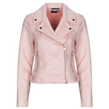 Vero Moda VMJOSE SHORT FAUX SUEDE women's Leather jacket in Pink