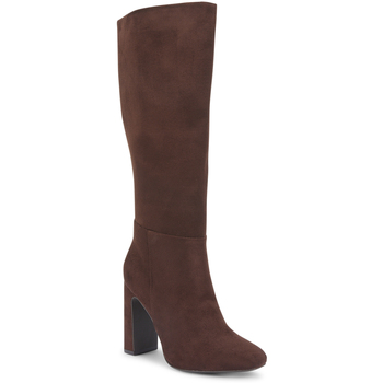 Truffle Collection Knee High Boot with Block Heel women's High Boots in Brown