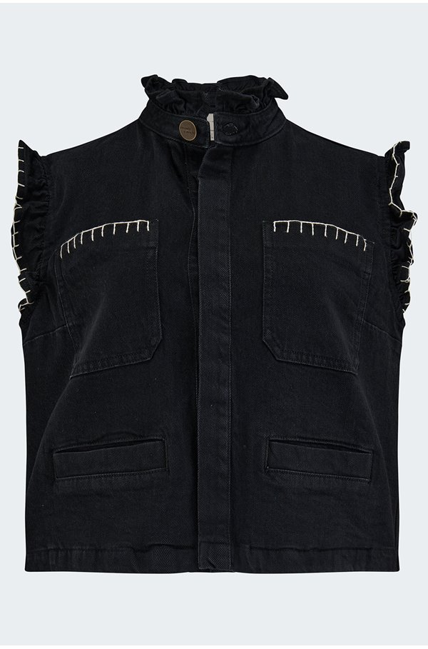 Seventy + Mochi - Pablo Waistcoat in Vintage Black