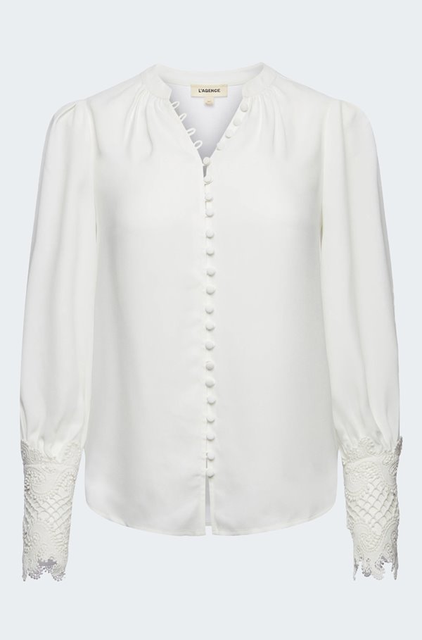 L'Agence - Ava Blouse in Ivory