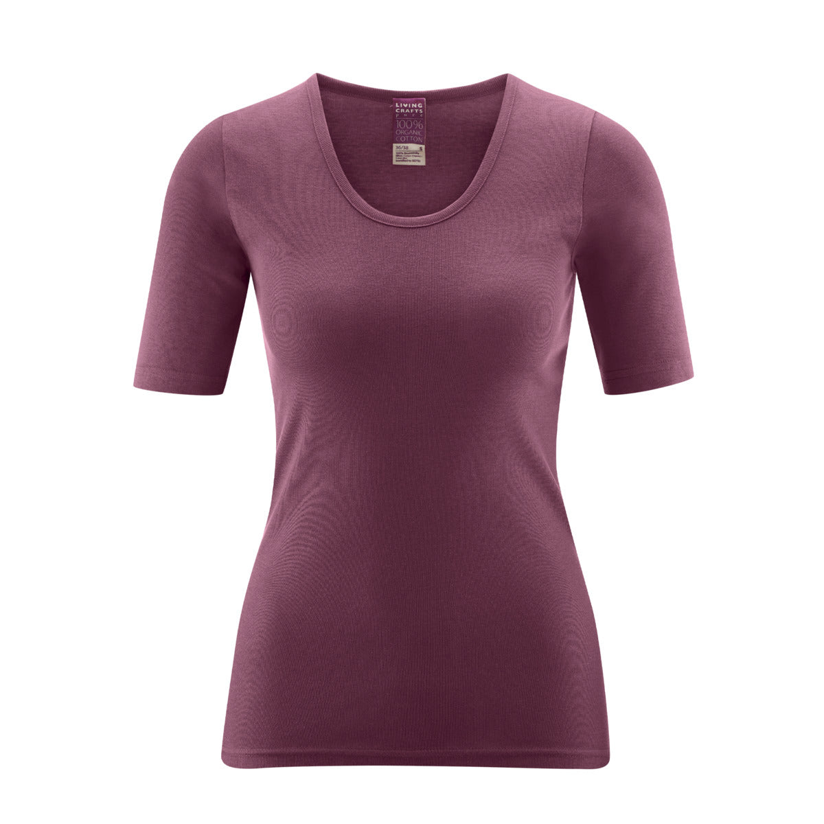 Organic Cotton Base Layer shirt: Womens - S Dark Rose
