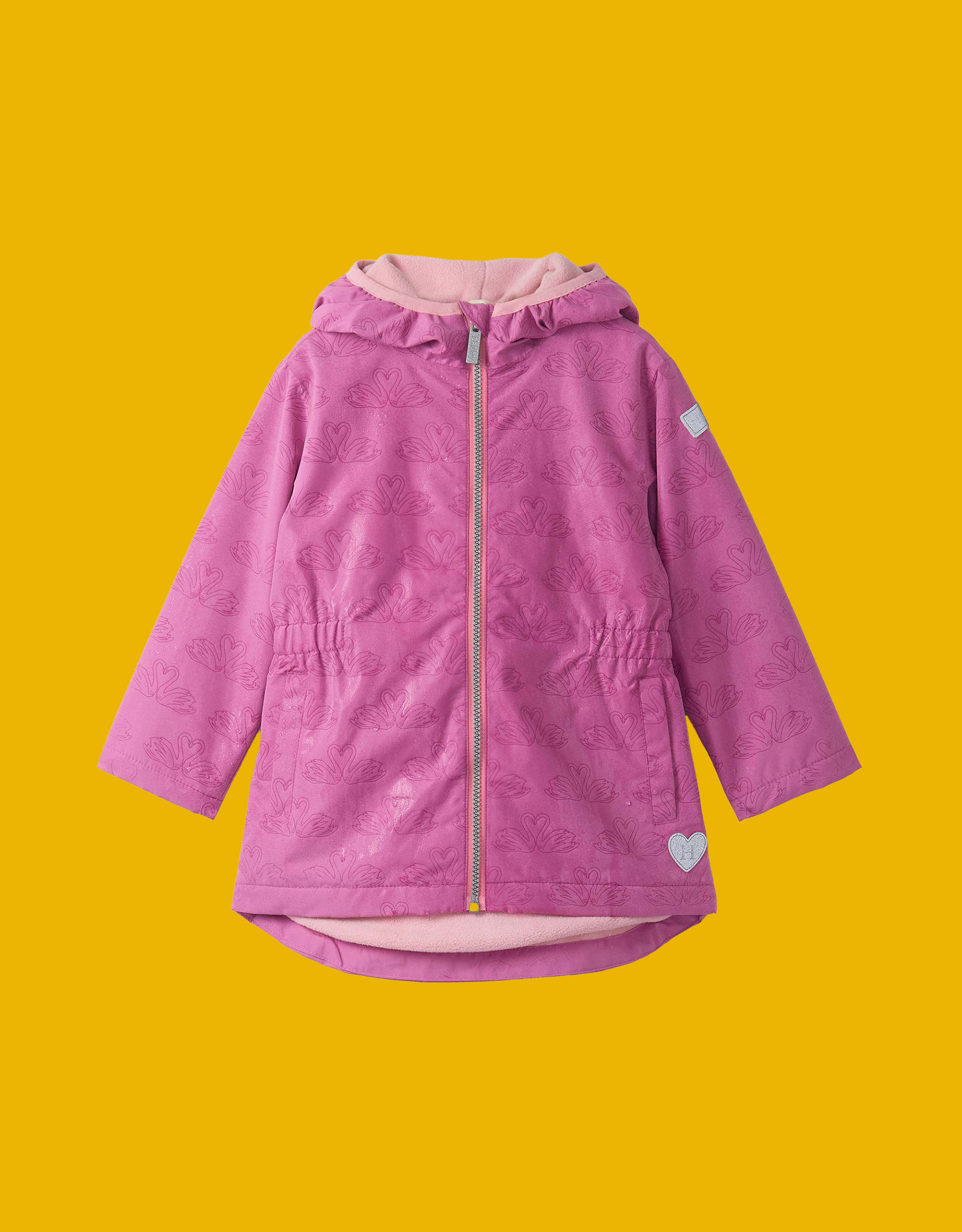 Hatley Swans Colour Changing Raincoat Pink