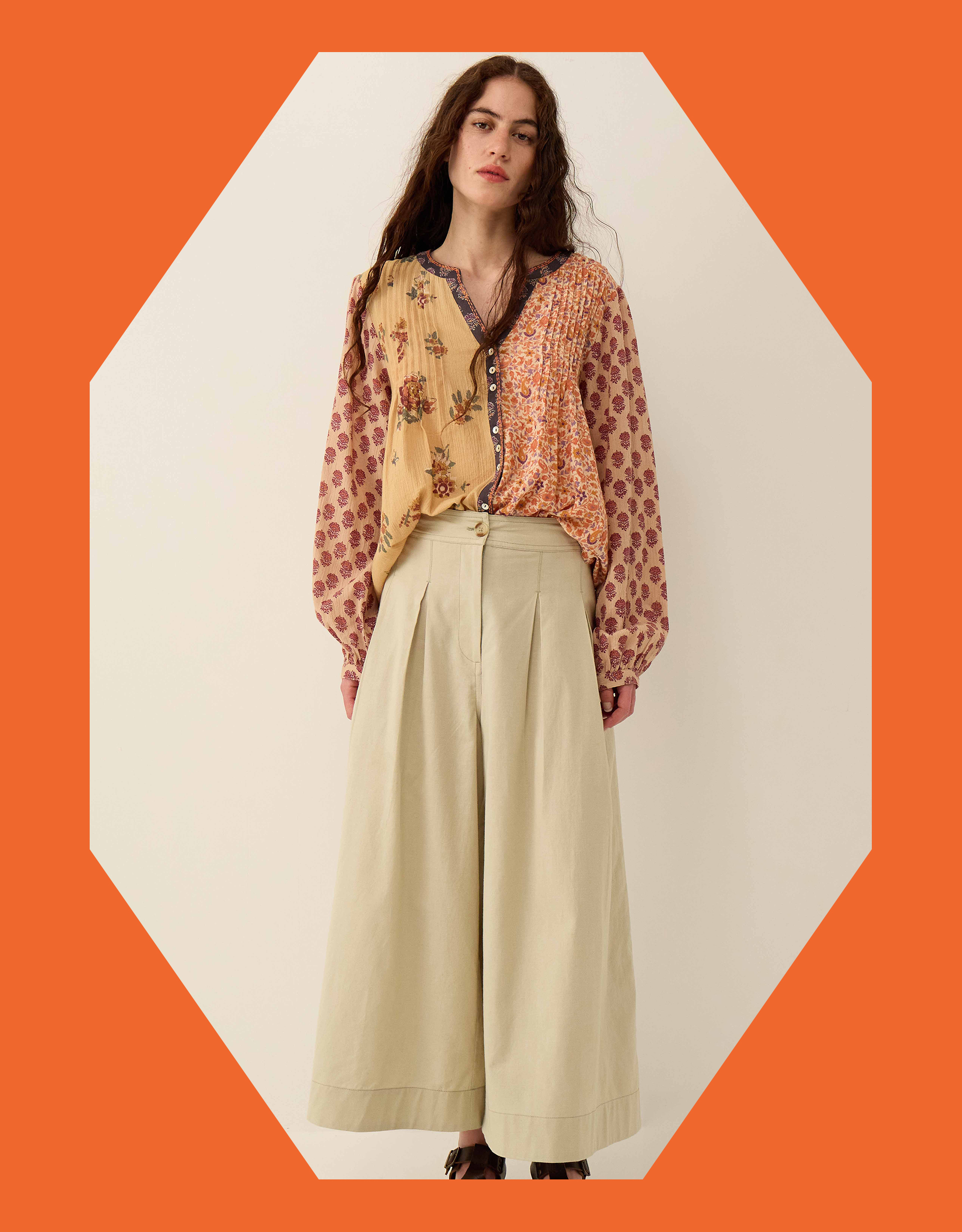 East Loran Floral Mix Blouse Multi