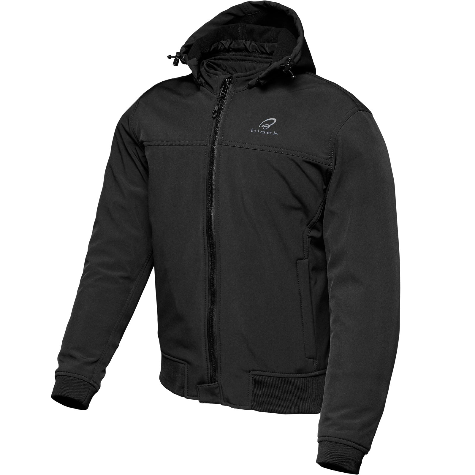 Black Premium Soft Shell Motorcycle Hoodie - Black ." | | ."