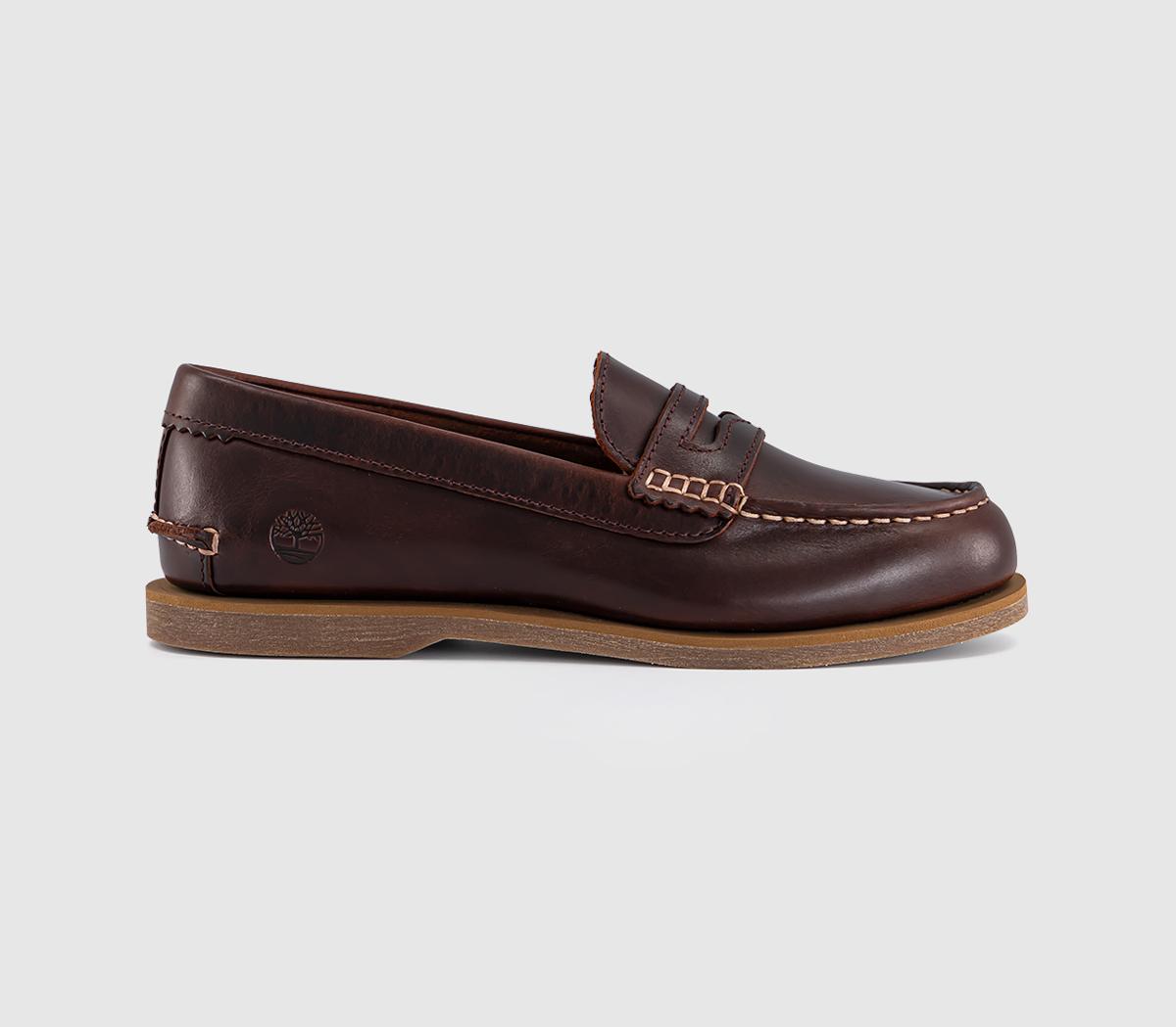 Timberland Womens Classic Boat Loafers Burgundy Brown, .