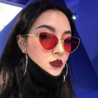 Retro Sunglasses Silver Frame - Yellow