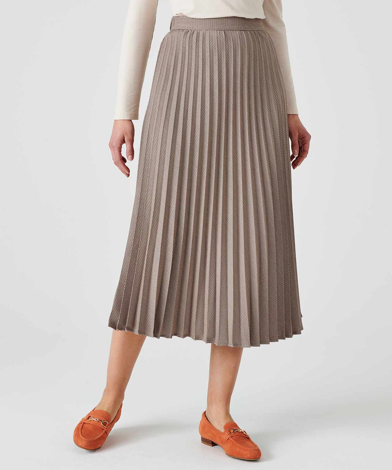 Damart Check Sunray Pleated Skirt