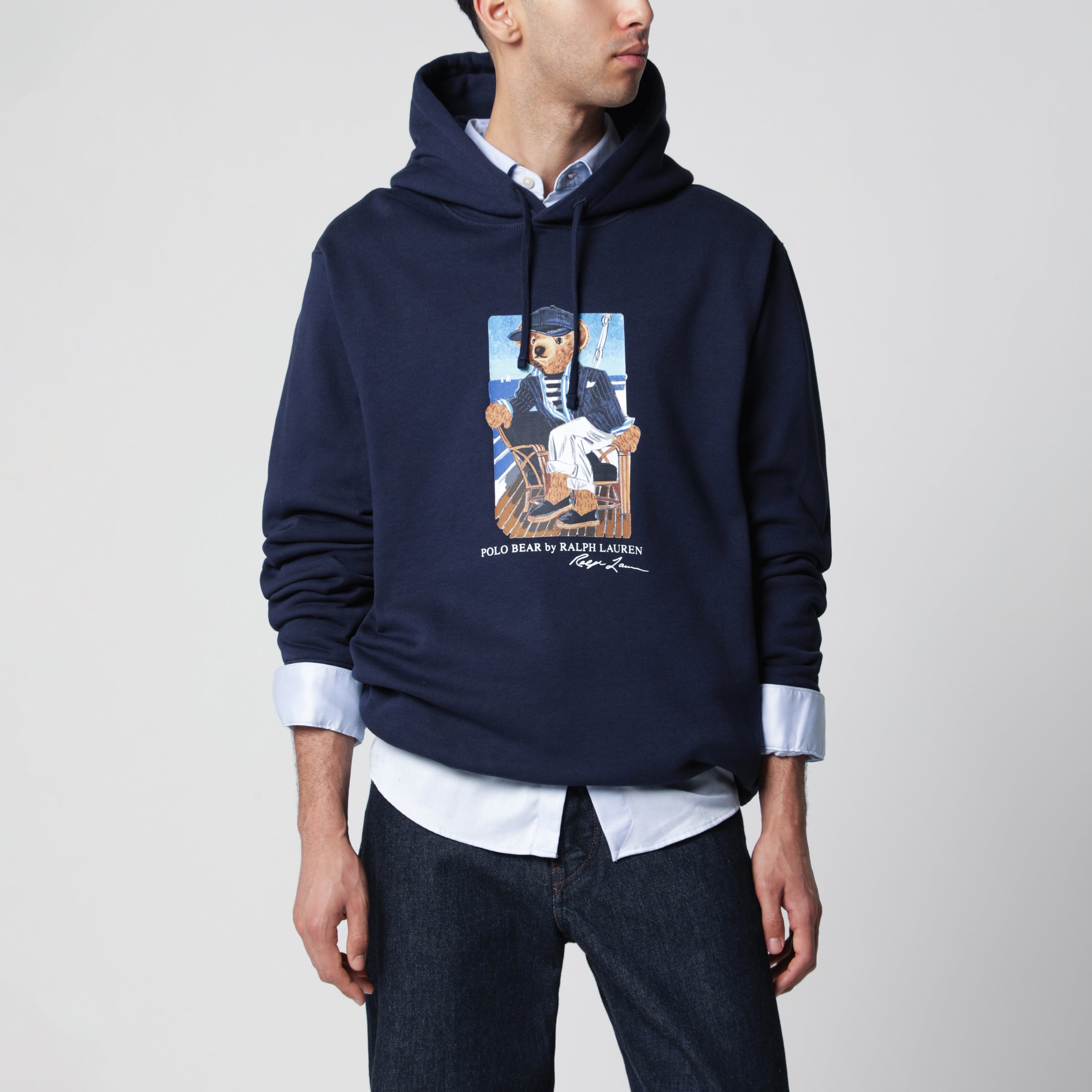 Navy Polo Bear hoodie