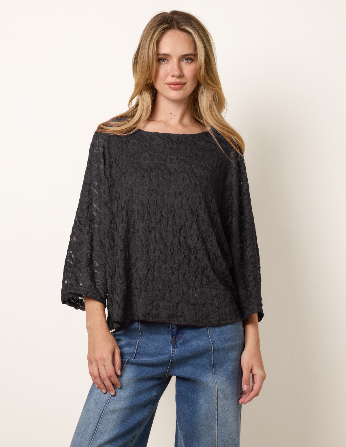 Lace Top - ONE BLACK