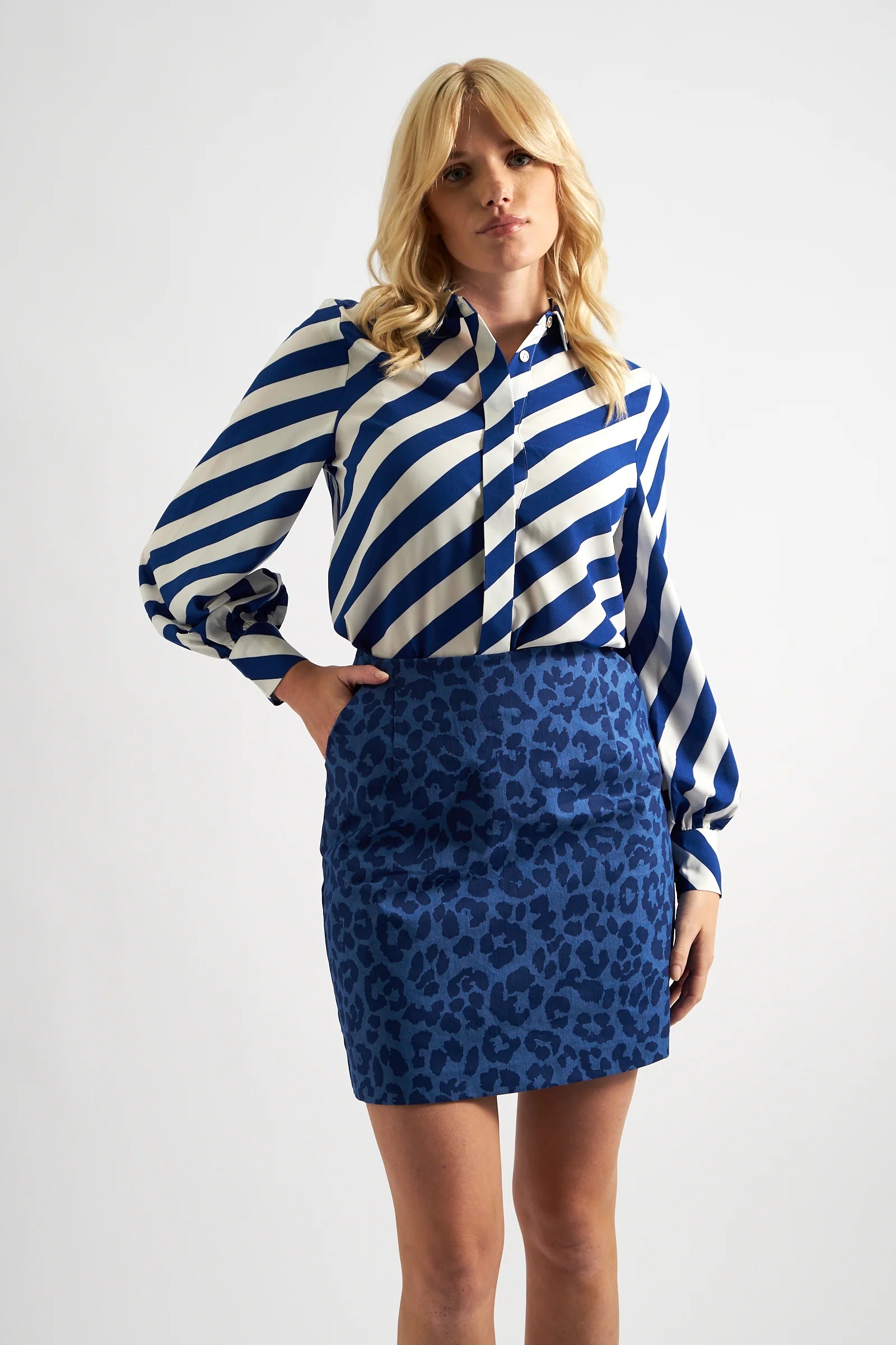 Dylan Animal Magic Mini Skirt - Blue - Blue